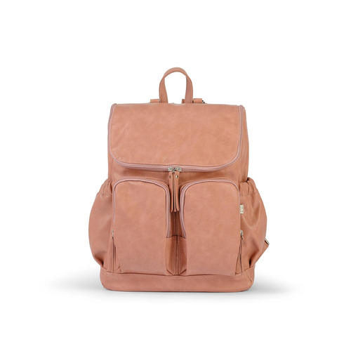 OiOi - Faux Leather Nappy Backpack - Dusty Rose