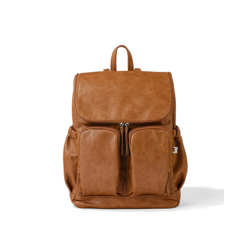 OiOi - Faux Leather Nappy Backpack - Tan