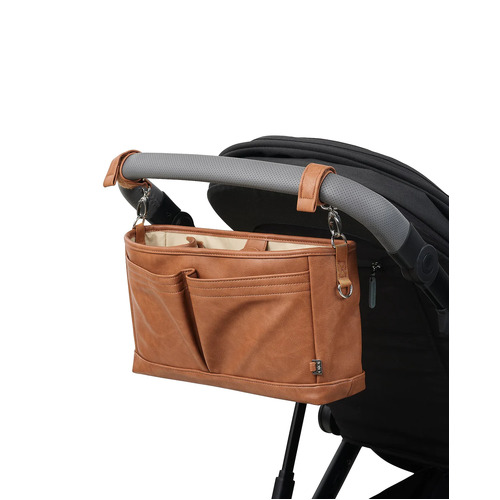 OiOi - Signature Pram Caddy - Tan Vegan Leather