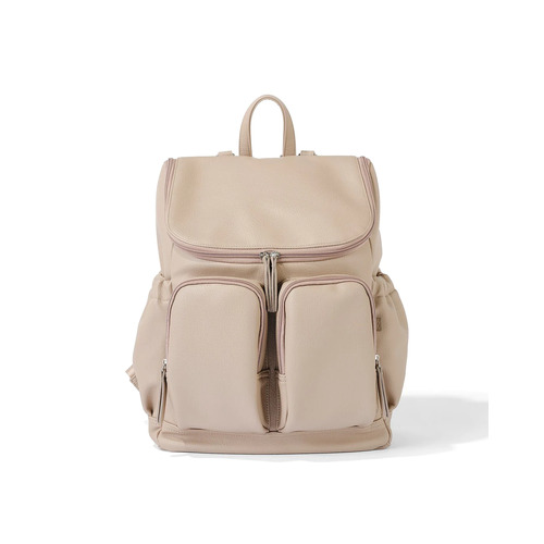 OiOi - Signature Nappy Backpack - Oat Dimple Vegan Leather 