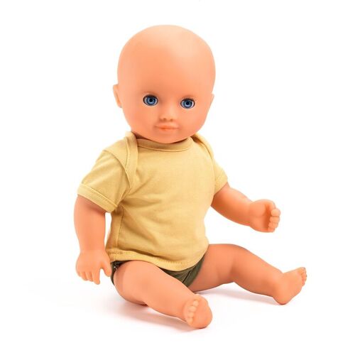 Pomea Collection by Djeco - Baby Boy Olive Hard Body Doll