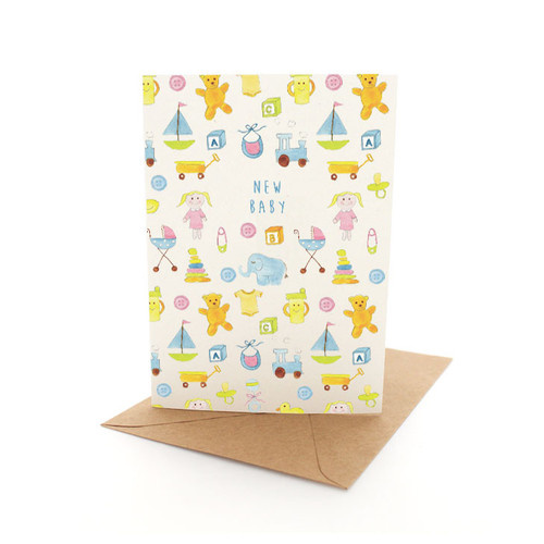 New Baby Jumble Greeting Card