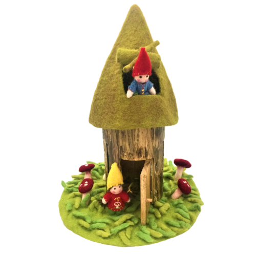Papoose Toys - Summer Fairy House with Felt Roof and Mat