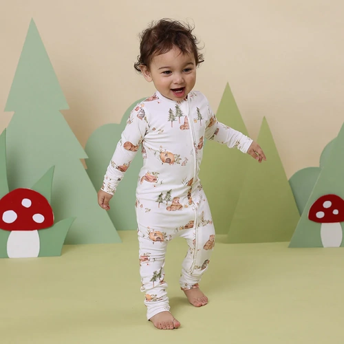 Snuggle Hunny - Bears Organic Snugglesuit Convertible Romper [Size: 0000]