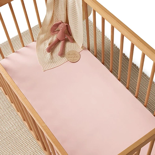 Snuggle Hunny - Baby Pink Organic Fitted Cot Sheet
