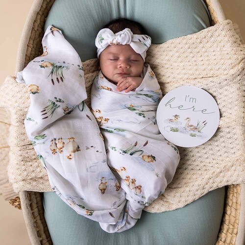 Snuggle Hunny - Duck Pond Organic Muslin Wrap