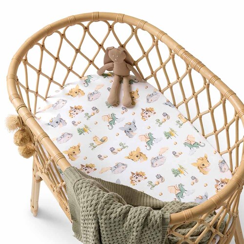 Snuggle Hunny - Dragon Organic Fitted Bassinet Sheet