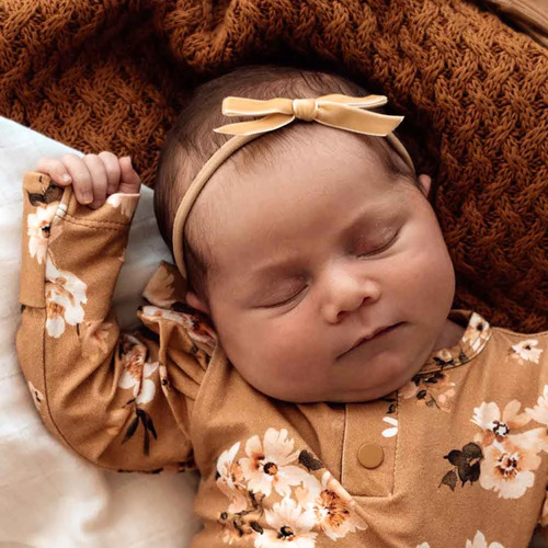 Snuggle Hunny - Gold Velvet Bow