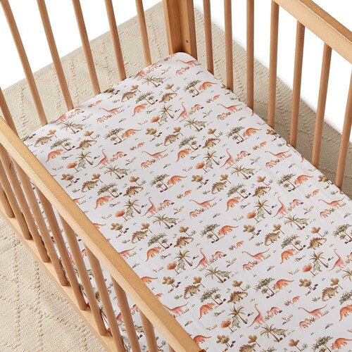 Snuggle Hunny - Dino Fitted Cot Sheet