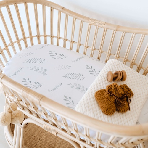 Snuggle Hunny - Wild Fern Organic Fitted Bassinet Sheet 