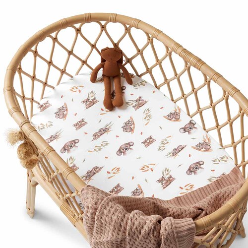 Snuggle Hunny - Koala Organic Fitted Bassinet Sheet