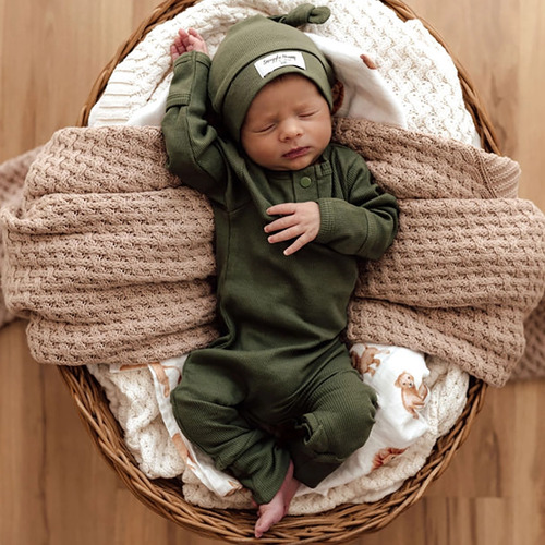 Snugggle Hunny Kids - Olive Growsuit [Size:0000]