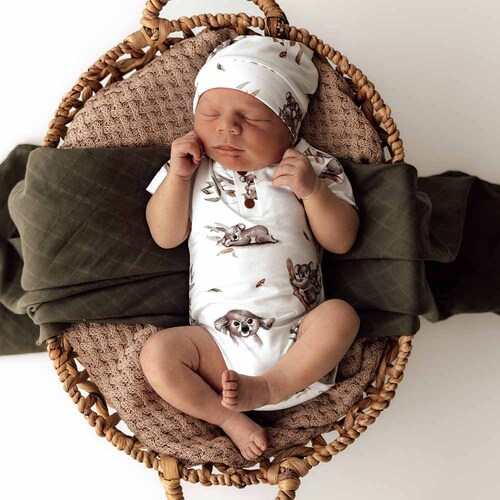 Snuggle Hunny - Koala Short Sleeve Organic Bodysuit [Size: 0000]
