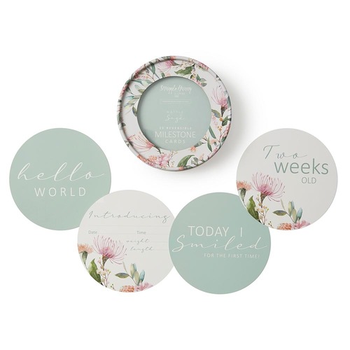 Snuggle Hunny Kids - Wattle & Sage Reversible Milestone Cards