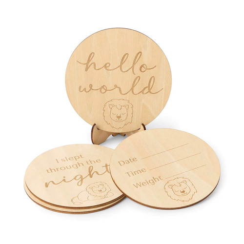 Snuggle Hunny - Lion Wooden Milestone Cards