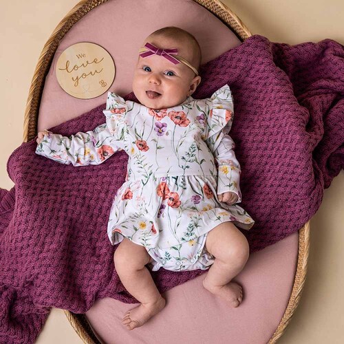 Snuggle Hunny - Meadow Long Sleeve Organic Dress [Size: 000]
