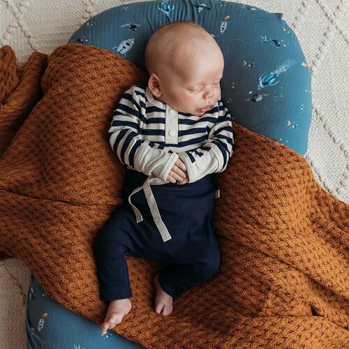 Snuggle Hunny - Moonlight Stripe Organic Long Sleeve Bodysuit [Size: 0000]