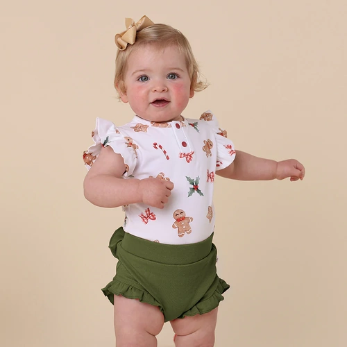 Snuggle Hunny - Olive Organic Bloomers [Size: 000]