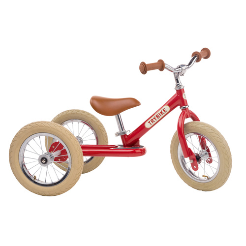 Trybike - 2-in1 Vintage Red with Cream Tryres