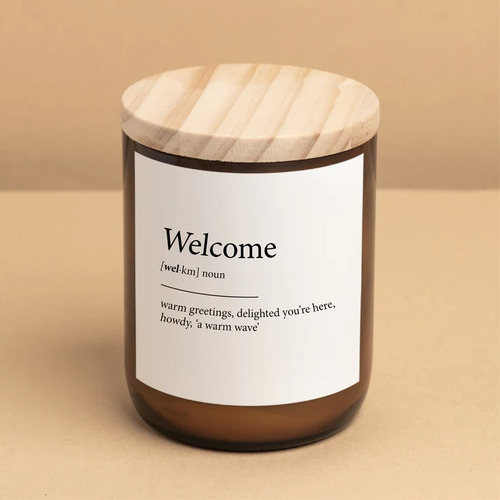 The Commonfolk Collective - Dictionary Meaning Candle - Welcome