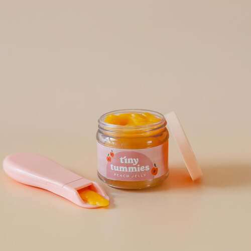 Tiny HArlow - Tiny Tummies Magic Peach Jelly Jar and Spoon