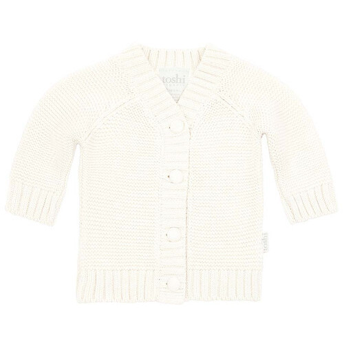 Toshi -  Organic Andy Cardigan Cream [Size: 000]