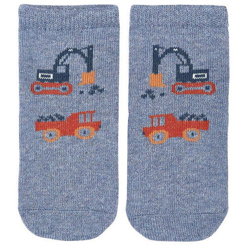 Toshi - Organic Baby Ankle Socks Big Diggers [Size: 6 - 12 Months]