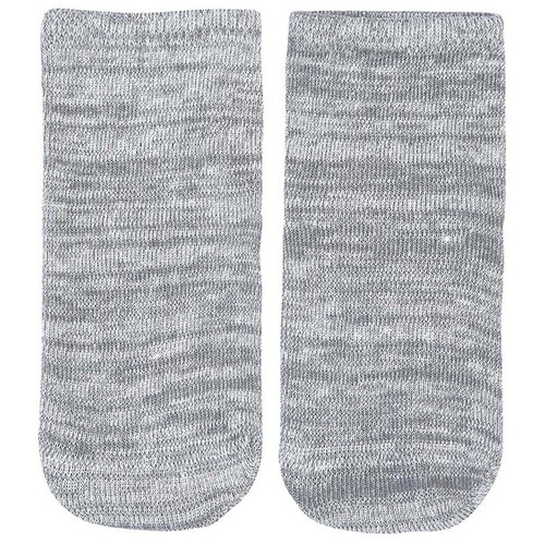 Toshi - Organic Baby Ankle Socks Marle Pebble [Size: 0-6 Months]