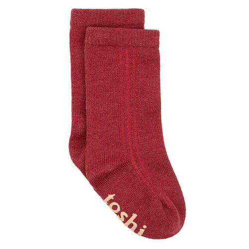 Toshi - Organic Dreamtime Knee High Socks - Rosewood [Size: 6 - 12 Months]