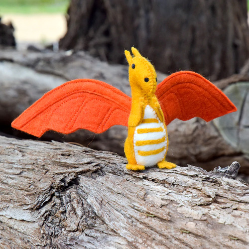 Tara Treasures - Felt Dragon Orange