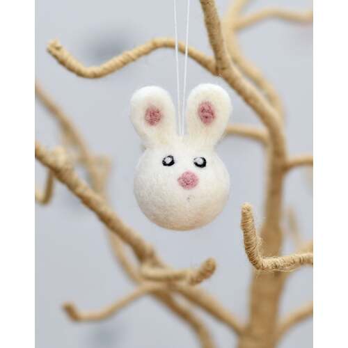 Tara Treasures - Felt White Bunny Ornament