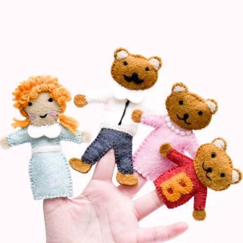 Tara Treasures - Goldilocks and the Three Bears Finger Puppet Set