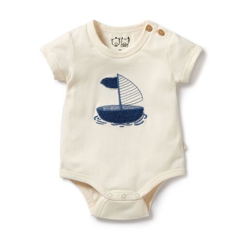 Wilson + Frenchy - Nautical Organic Bodysuit [Size: 0-3 Months]